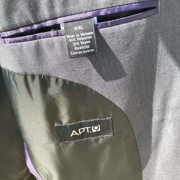 Apt9 Men’s Sport Jacket light gray size 44L - Picture 2 of 2